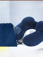 Press-Type Inflatable U-Shaped Travel Neck Pillow