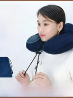 Press-Type Inflatable U-Shaped Travel Neck Pillow