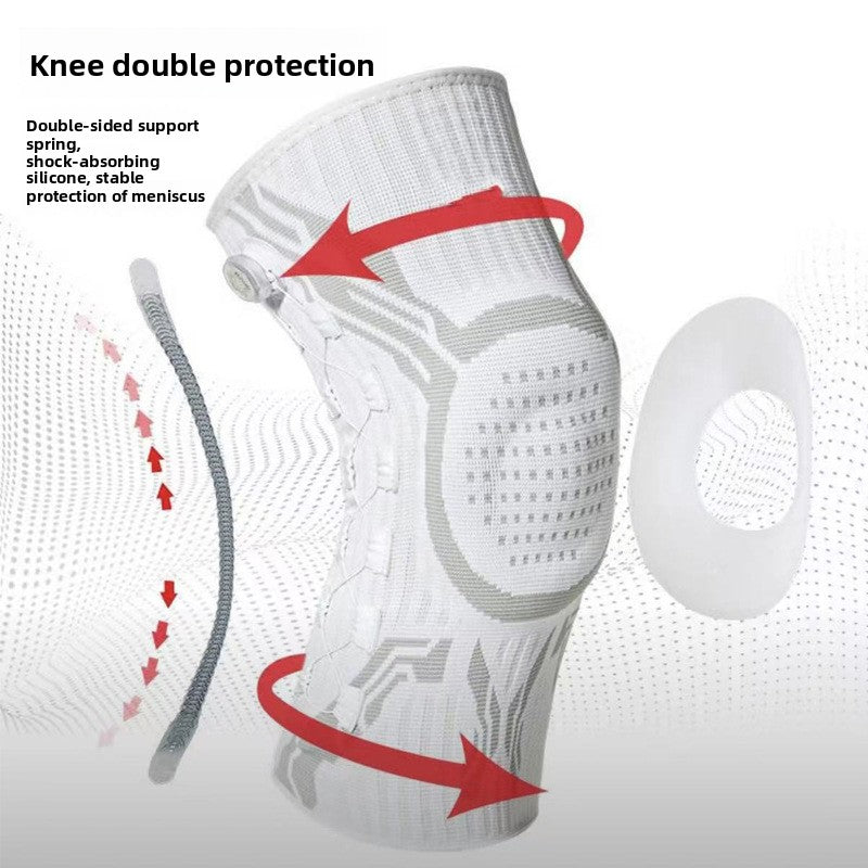 Adjustable Knee Support Brace with Spring and Silicone