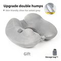 Press-Type Inflatable U-Shaped Travel Neck Pillow