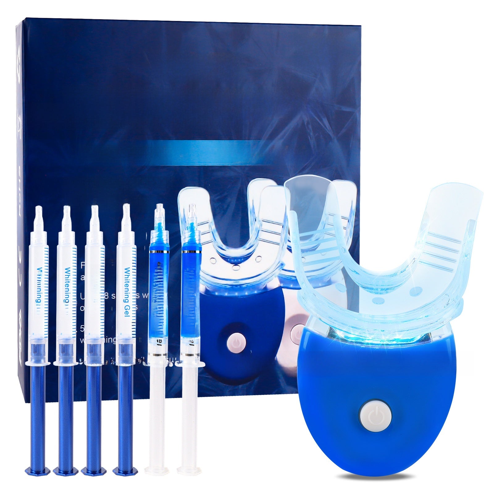 LED Teeth Whitening Kit with Blue Light and Gel