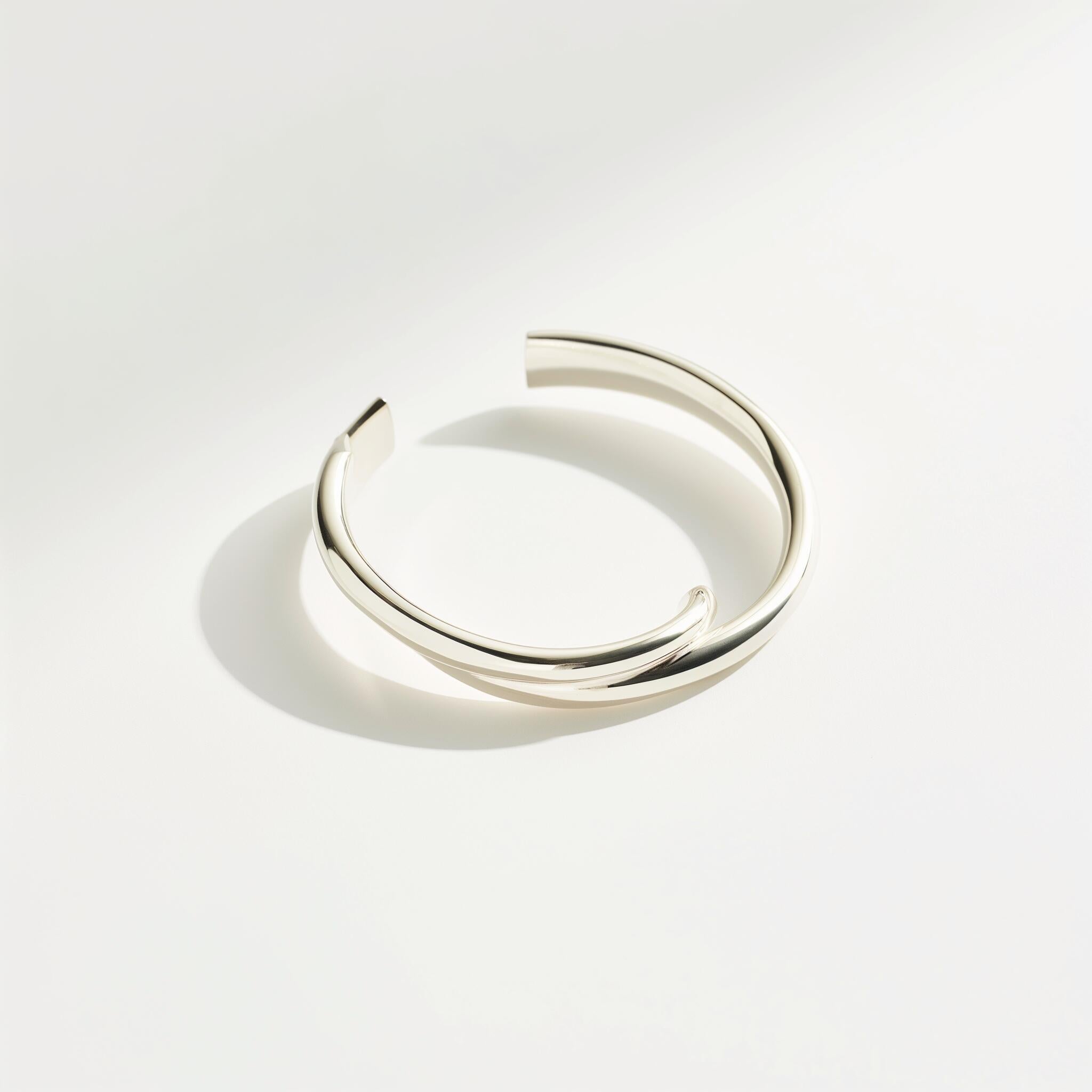 Luminous Sterling –Finish Minimalist Bangle